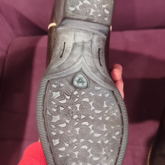 Ariat Red and Brown Heeled Boots - Picture 7 of 10